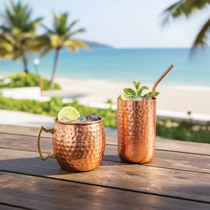 Mug en cuivre martelé moscow mule