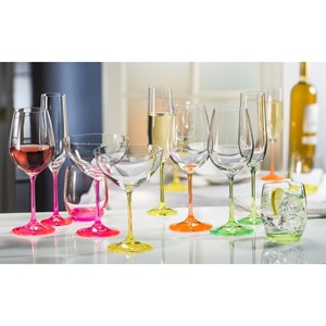 Verres cocktail néon 340 ml - lot de 4