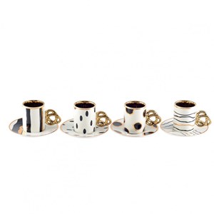 Set de 4 tasses a cafe et sous-tasses vi