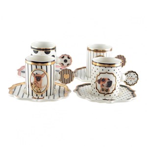 Set de 4 tasses a cafe et sous-tasses do