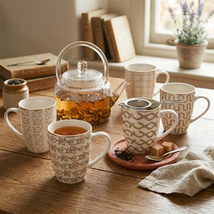Mugs géométriques 350ml - lot de 6