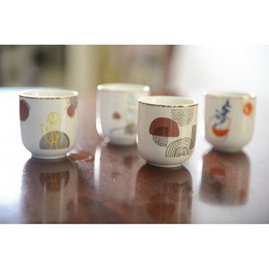 Tasses à café 90ml art déco - lot de 4