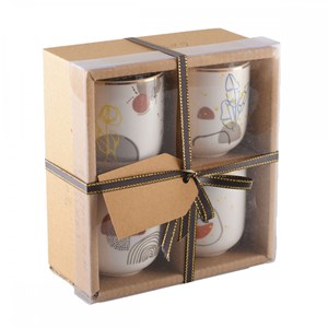 Tasses à café 90ml art déco - lot de 4