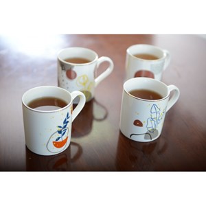 Mugs art déco 390ml - lot de 4