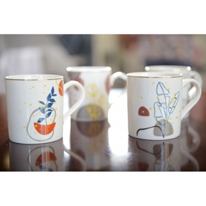 Mugs art déco 390ml - lot de 4