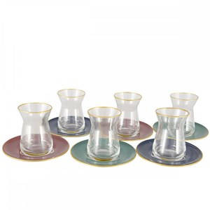 Tasses à thé et sous-tasses élégant - lot de 6