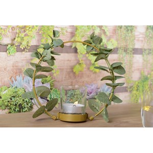 Bougeoir rond floral