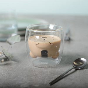 Tasses double paroi ourson 250ml - lot de 2