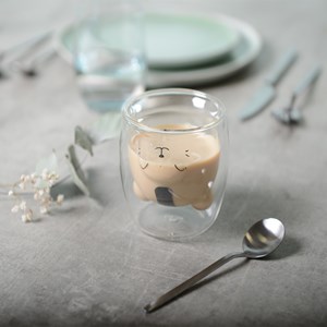 Tasses double paroi ourson 250ml - lot de 2