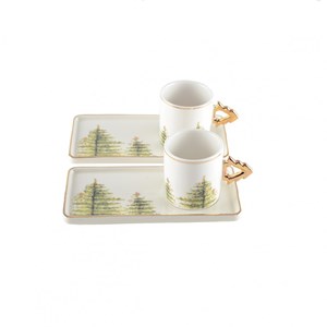 Set de 2 tasses a cafe gourmand - sapin