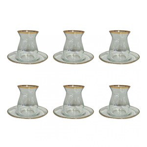 Tasses à thé filet doré - lot de 6