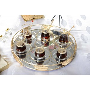 Tasses à thé filet doré - lot de 6