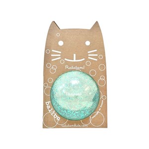 Ballon bulle pailletée bleu 10 cm - rata