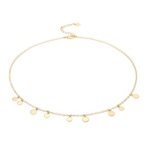 Collier chaine or et disque