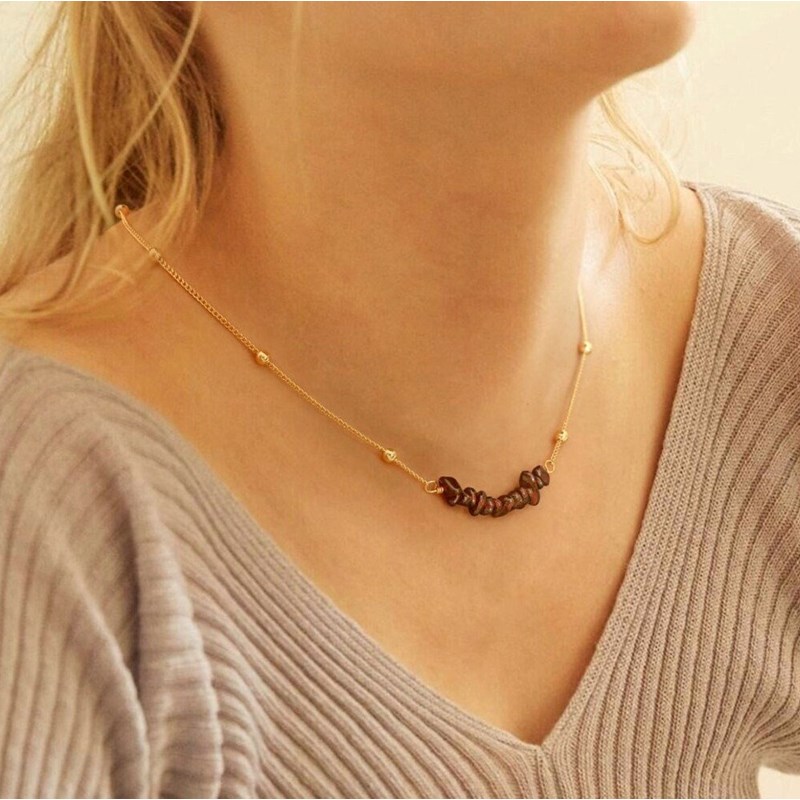 Lila in the sky - Collier ras de cou grenat