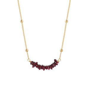 Collier ras de cou grenat
