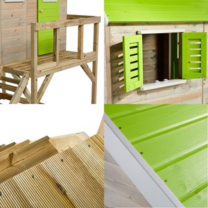 Maison de jardin enfant avec plateforme