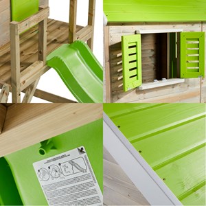 Maison de jardin enfant avec toboggan
