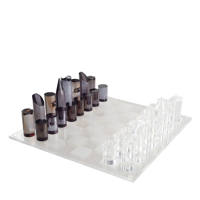 Jeu de dame et d'échec en acrylique