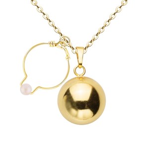 Bola de grossesse et bague quartz rose