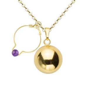 Bola de grossesse et bague améthyste