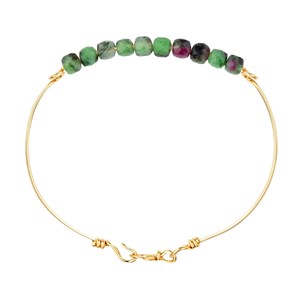 Bracelet rubis zoîsite & or (m)