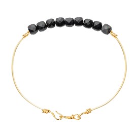 Bracelet spinelle noir  & or (m)