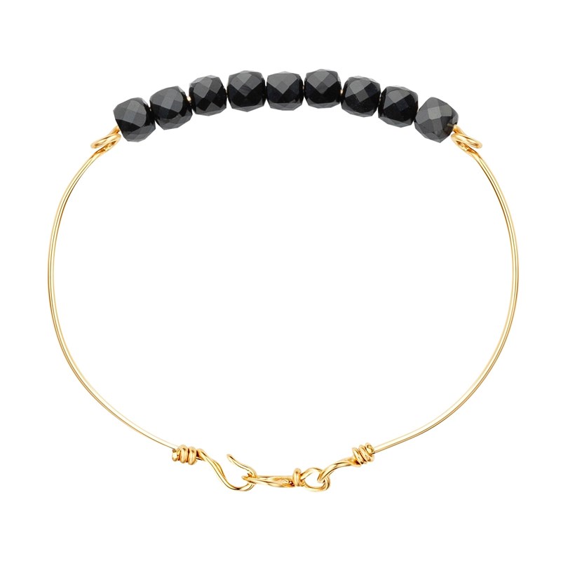 Bracelet spinelle noir & or (m)