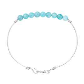 Bracelet aigue marine  & argent (l)