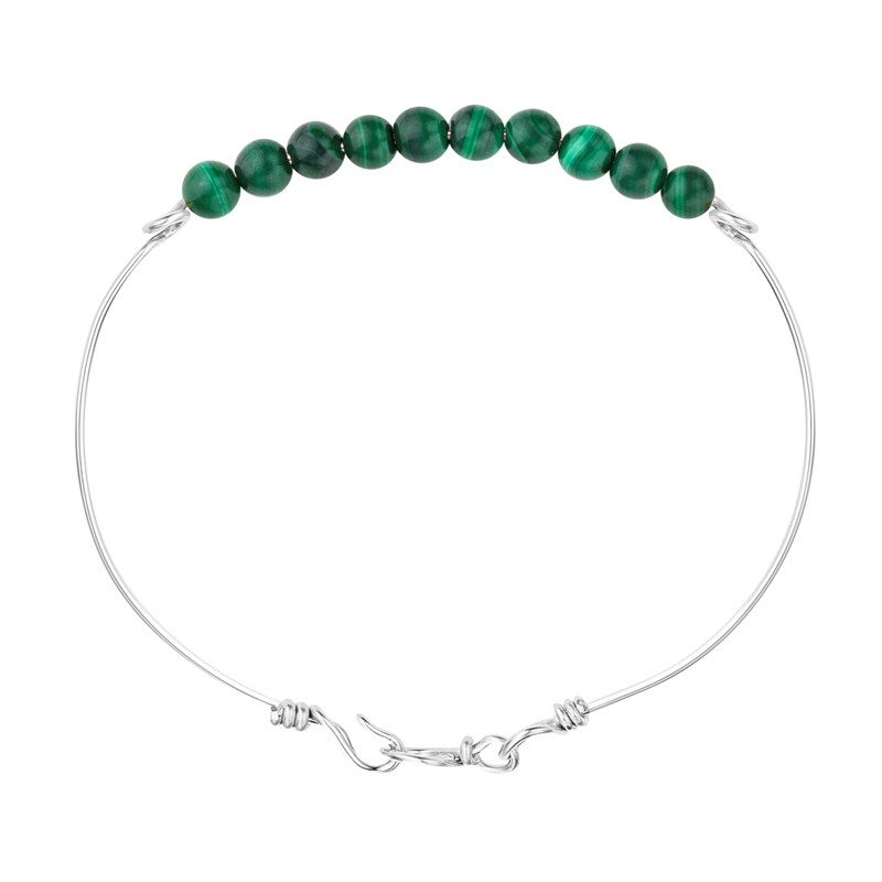 Bracelet malachite & argent (s)