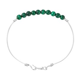 Bracelet malachite  & argent (m)