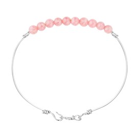 Bracelet rhodochrosite & argent (m)