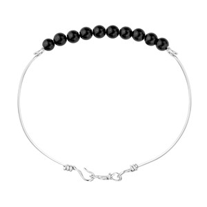 Bracelet tourmaline noire & argent (s)