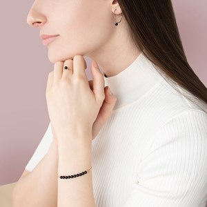 Bracelet tourmaline noire & argent (s)