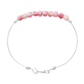 Bracelet tourmaline rose & argent (s)
