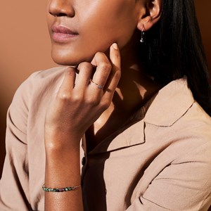 Bracelet rubis  zoïsite & argent (xs)