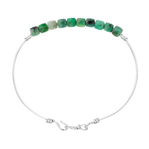 Bracelet émeraude  & argent (xs)