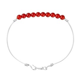 Bracelet cornaline  & argent (m)