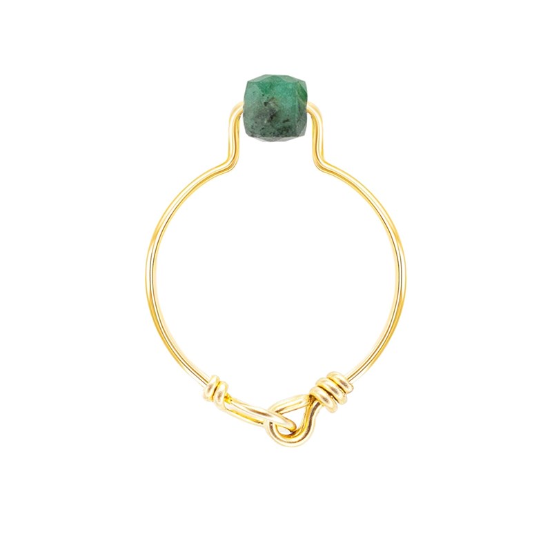 Maison Mutel - Bague émeraude & or 14k gold-filled (50)