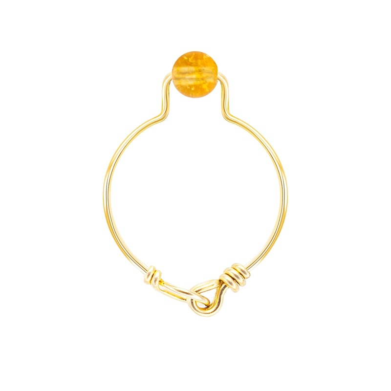 Bague citrine & or 14k gold-filled (58)