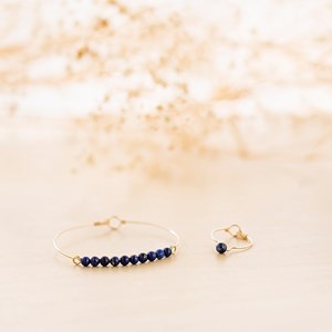 Bague lapis lazuli & argent 925 (60)