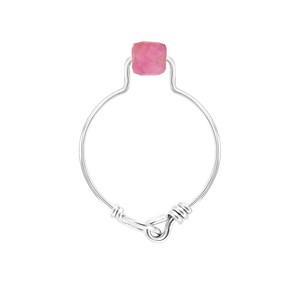 Bague tourmaline rose & argent 925 (56)