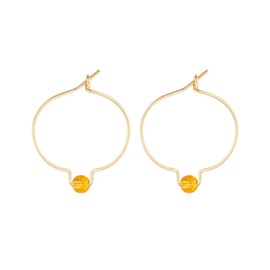 Boucles d'oreilles citrine & or