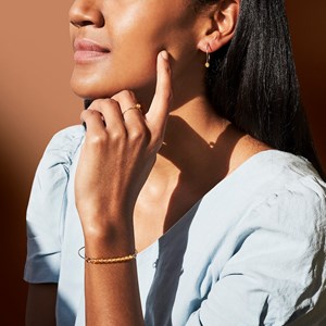 Boucles d'oreilles citrine & or