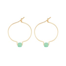 Boucles d'oreilles aventurine & or
