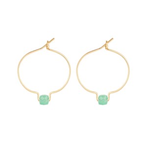 Boucles d'oreilles aventurine & or
