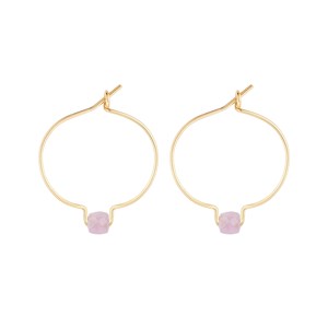 Boucles d'oreilles kunzite & or