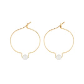Boucles d'oreilles pierre de lune & or