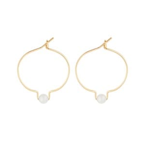 Boucles d'oreilles pierre de lune & or