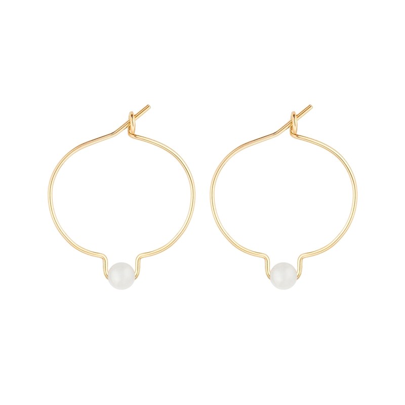 Boucles d'oreilles pierre de lune & or